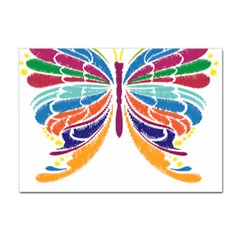 Butterfly Embroidery Effect T- Shirt Butterfly Embroidery Effect T- Shirt Sticker A4 (10 Pack) by JamesGoode