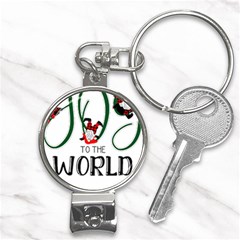 Gnome T- Shirt Joy To The World With Gnomes T- Shirt Nail Clippers Key Chain by ZUXUMI