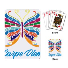 Butterfly Embroidery Effect T- Shirt Butterfly Embroidery Effect T- Shirt Playing Cards Single Design (rectangle)