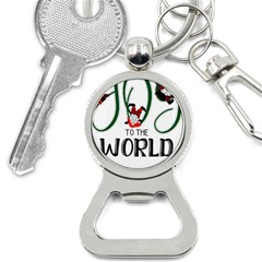 Gnome T- Shirt Joy To The World With Gnomes T- Shirt Bottle Opener Key Chain by ZUXUMI