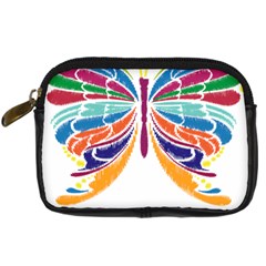 Butterfly Embroidery Effect T- Shirt Butterfly Embroidery Effect T- Shirt Digital Camera Leather Case by JamesGoode