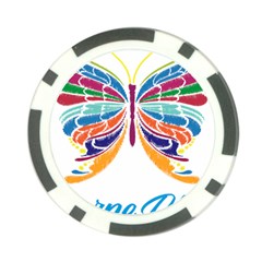 Butterfly Embroidery Effect T- Shirt Butterfly Embroidery Effect T- Shirt Poker Chip Card Guard (10 Pack) by JamesGoode