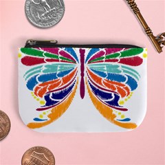 Butterfly Embroidery Effect T- Shirt Butterfly Embroidery Effect T- Shirt Mini Coin Purse by JamesGoode