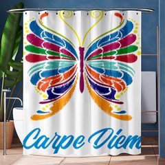 Butterfly Embroidery Effect T- Shirt Butterfly Embroidery Effect T- Shirt Shower Curtain 60  X 72  (medium)  by JamesGoode