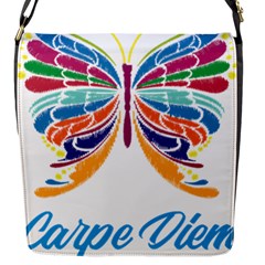 Butterfly Embroidery Effect T- Shirt Butterfly Embroidery Effect T- Shirt Flap Closure Messenger Bag (s) by JamesGoode