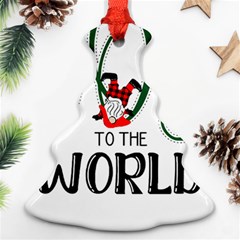 Gnome T- Shirt Joy To The World With Gnomes T- Shirt Ornament (christmas Tree)  by ZUXUMI