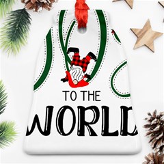 Gnome T- Shirt Joy To The World With Gnomes T- Shirt Ornament (bell) by ZUXUMI