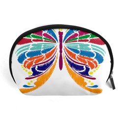 Butterfly Embroidery Effect T- Shirt Butterfly Embroidery Effect T- Shirt Accessory Pouch (large) by JamesGoode