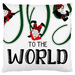 Gnome T- Shirt Joy To The World With Gnomes T- Shirt Large Cushion Case (two Sides) by ZUXUMI