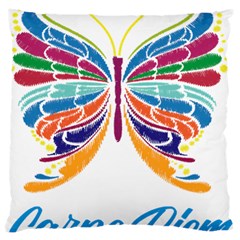 Butterfly Embroidery Effect T- Shirt Butterfly Embroidery Effect T- Shirt Large Premium Plush Fleece Cushion Case (one Side) by JamesGoode