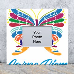 Butterfly Embroidery Effect T- Shirt Butterfly Embroidery Effect T- Shirt White Wall Photo Frame 5  X 7  by JamesGoode