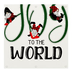 Gnome T- Shirt Joy To The World With Gnomes T- Shirt Banner And Sign 4  X 4  by ZUXUMI