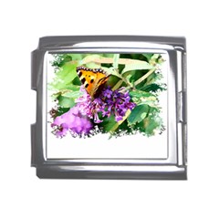 Butterfly T- Shirt Butterfly & Buddleia T- Shirt Mega Link Italian Charm (18mm)