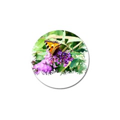 Butterfly T- Shirt Butterfly & Buddleia T- Shirt Golf Ball Marker (4 Pack) by JamesGoode