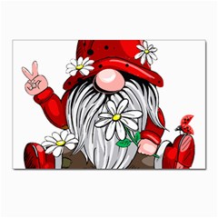 Gnome T- Shirt Let It Be Hippy Gnome T- Shirt Postcard 4 x 6  (pkg Of 10) by ZUXUMI