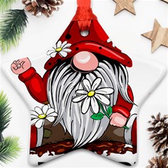 Gnome T- Shirt Let It Be Hippy Gnome T- Shirt Star Ornament (two Sides) by ZUXUMI