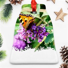 Butterfly T- Shirt Butterfly & Buddleia T- Shirt Bell Ornament (two Sides)