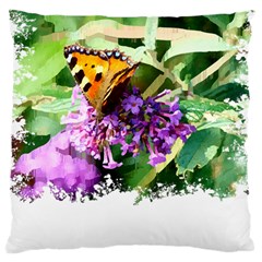 Butterfly T- Shirt Butterfly & Buddleia T- Shirt Large Cushion Case (two Sides) by JamesGoode