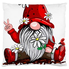 Gnome T- Shirt Let It Be Hippy Gnome T- Shirt Large Cushion Case (two Sides) by ZUXUMI