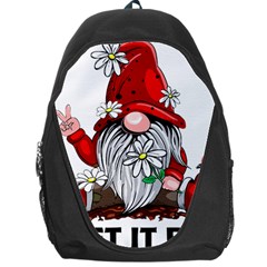 Gnome T- Shirt Let It Be Hippy Gnome T- Shirt Backpack Bag by ZUXUMI