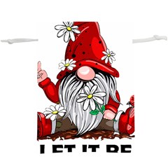 Gnome T- Shirt Let It Be Hippy Gnome T- Shirt Lightweight Drawstring Pouch (xl) by ZUXUMI