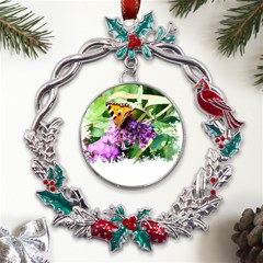 Butterfly T- Shirt Butterfly & Buddleia T- Shirt Metal X mas Wreath Holly Leaf Ornament