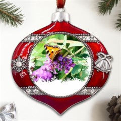 Butterfly T- Shirt Butterfly & Buddleia T- Shirt Metal Snowflake And Bell Red Ornament