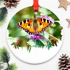 Butterfly T- Shirt Butterfly T- Shirt Ornament (round) by JamesGoode