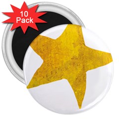 Gold Star T- Shirt Watercolor Gold Star T- Shirt 3  Magnets (10 Pack)  by ZUXUMI