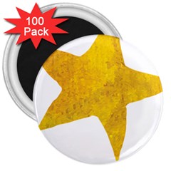 Gold Star T- Shirt Watercolor Gold Star T- Shirt 3  Magnets (100 Pack) by ZUXUMI