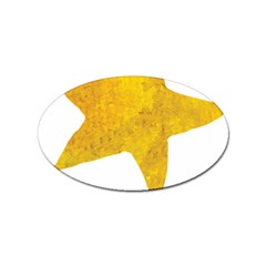 Gold Star T- Shirt Watercolor Gold Star T- Shirt Sticker Oval (10 Pack) by ZUXUMI