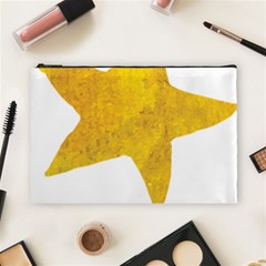 Gold Star T- Shirt Watercolor Gold Star T- Shirt Cosmetic Bag (large) by ZUXUMI