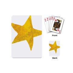 Gold Star T- Shirt Watercolor Gold Star T- Shirt Playing Cards Single Design (mini) by ZUXUMI