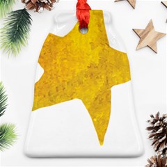 Gold Star T- Shirt Watercolor Gold Star T- Shirt Ornament (bell) by ZUXUMI