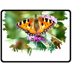 Butterfly T- Shirt Butterfly T- Shirt Two Sides Fleece Blanket (large) by JamesGoode