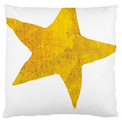 Gold Star T- Shirt Watercolor Gold Star T- Shirt Large Premium Plush Fleece Cushion Case (one Side) by ZUXUMI