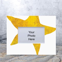 Gold Star T- Shirt Watercolor Gold Star T- Shirt White Tabletop Photo Frame 4 x6  by ZUXUMI