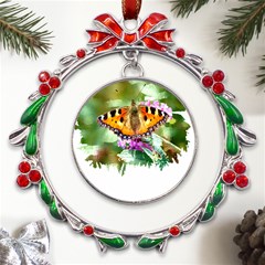 Butterfly T- Shirt Butterfly T- Shirt Metal X mas Wreath Ribbon Ornament