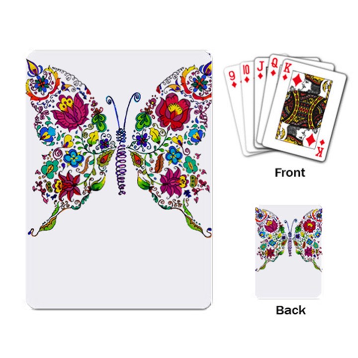 Butterfly T- Shirt Butterfly T- Shirt Playing Cards Single Design (Rectangle)