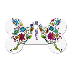 Butterfly T- Shirt Butterfly T- Shirt Dog Tag Bone (One Side)