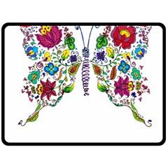 Butterfly T- Shirt Butterfly T- Shirt Fleece Blanket (Large)