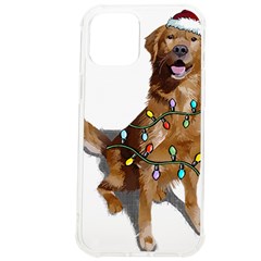 Golden Retriever Dog T- Shirt Golden Retriever Dog Santa Christmas Tree Lights Xmas T- Shirt Iphone 12 Pro Max Tpu Uv Print Case