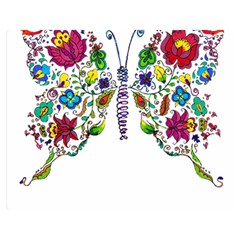 Butterfly T- Shirt Butterfly T- Shirt Premium Plush Fleece Blanket (Medium)