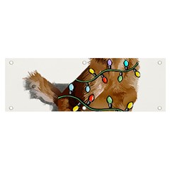 Golden Retriever Dog T- Shirt Golden Retriever Dog Santa Christmas Tree Lights Xmas T- Shirt Banner And Sign 6  X 2 