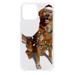 Golden Retriever Dog T- Shirt Golden Retriever Dog Santa Christmas Tree Lights Xmas T- Shirt Iphone 13 Mini Tpu Uv Print Case