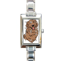 Golden Retriever T- Shirt A Golden Retriever T- Shirt Rectangle Italian Charm Watch