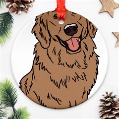 Golden Retriever T- Shirt A Golden Retriever T- Shirt Ornament (round)