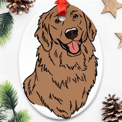 Golden Retriever T- Shirt A Golden Retriever T- Shirt Ornament (oval)