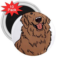 Golden Retriever T- Shirt A Golden Retriever T- Shirt 3  Magnets (10 Pack) 