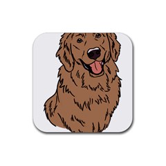 Golden Retriever T- Shirt A Golden Retriever T- Shirt Rubber Coaster (square)